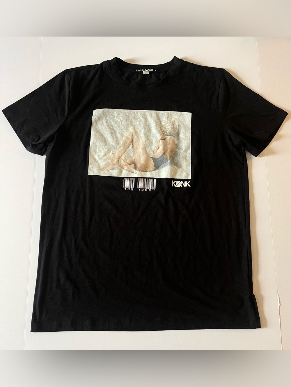 KDNK Black Graphic Crewneck T-Shirt Size L